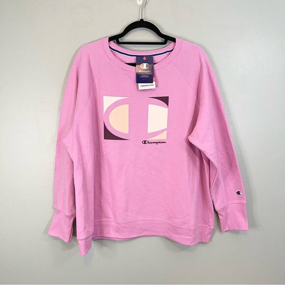 Champion Women's Powerblend Orchid Plus Size Lightweight Crewneck Size 2x NWT - Picture 2 of 10